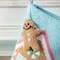 Glitzhome® 21"L Hooked Gingerbread House Stocking with Gingerbread Man Ornament